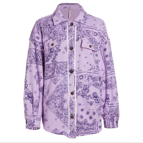 Free People Ruby West Coast Jacket in Lilac Combo. Brand new! Size - Small - Picture 7 of 7